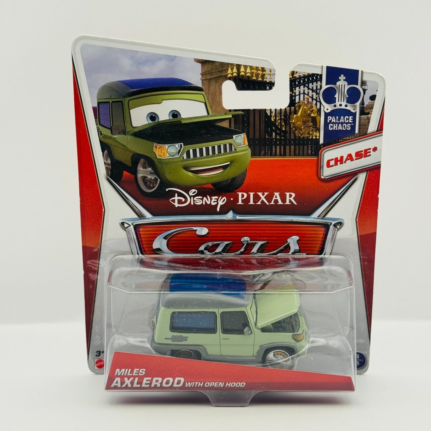 Disney Pixar Cars - MILES AXLEROD WITH OPEN HOOD Palace Chaos 2013 1:55 Diecast