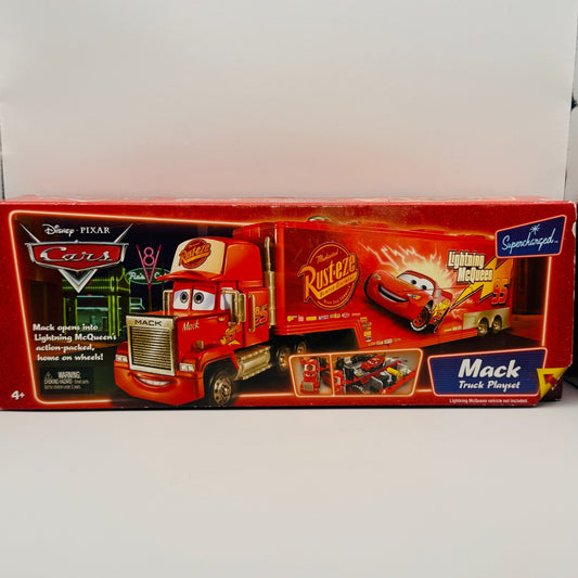 Disney Pixar Cars - MACK TRUCK PLAYSET HAULER Supercharged 2007 - 1:55 Scale
