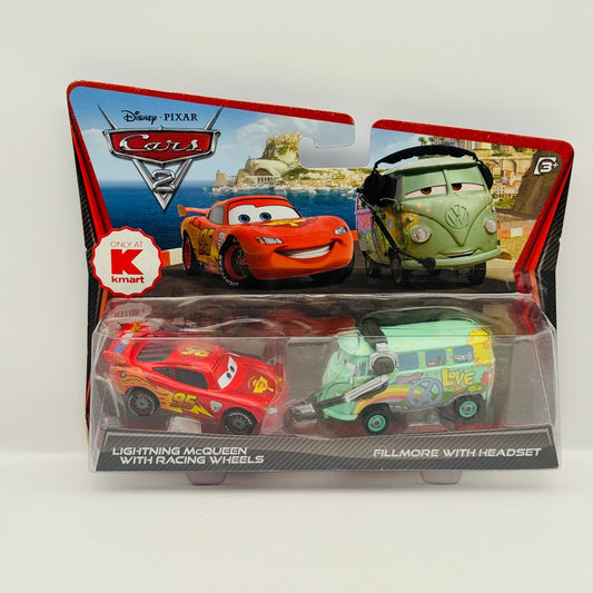 Disney Pixar Cars - MCQUEEN & RACE TEAM FILLMORE WITH HEADSET 2011- 1:55 Diecast