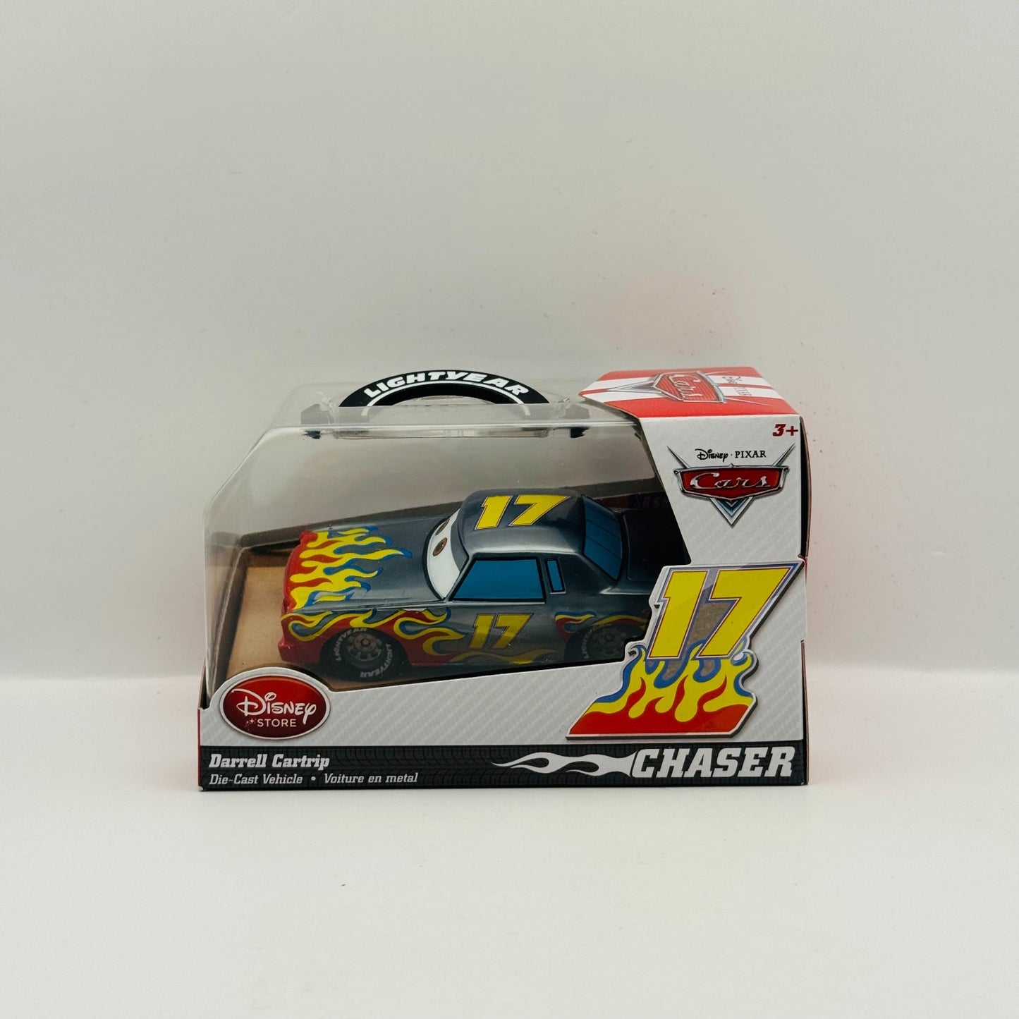 Disney Pixar Cars - SATIN GRAY DARRELL CARTRIP CHASER Disney Store -1:43 Diecast