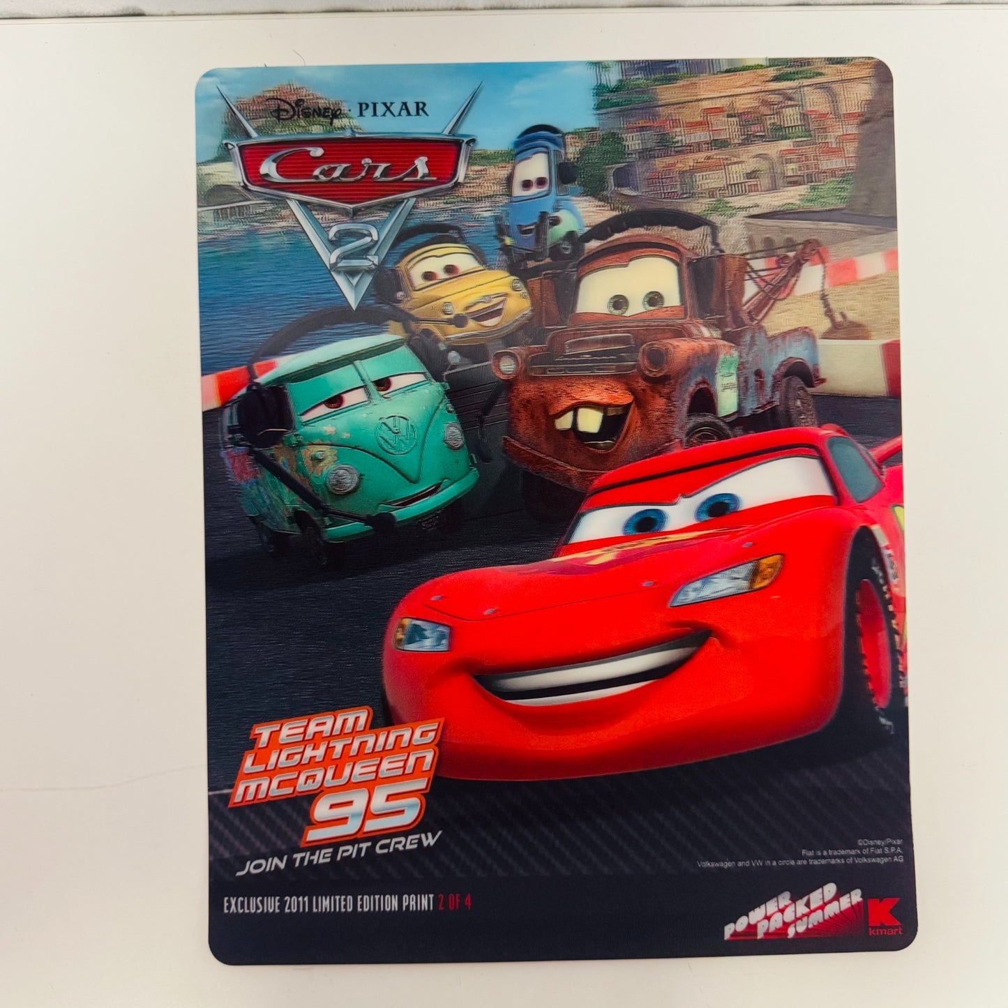 Disney Pixar Cars - CARS 2 LENTICULAR HOLOGRAM KMART POSTER