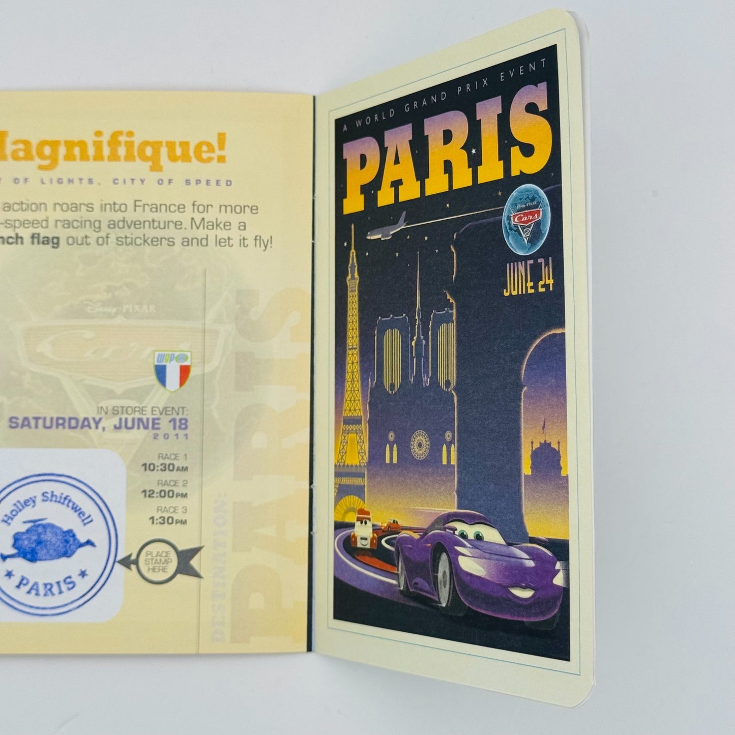 Disney Pixar Cars - CARS 2 PASSPORT PROMOTIONAL BOOKLET - Disney Store 2011