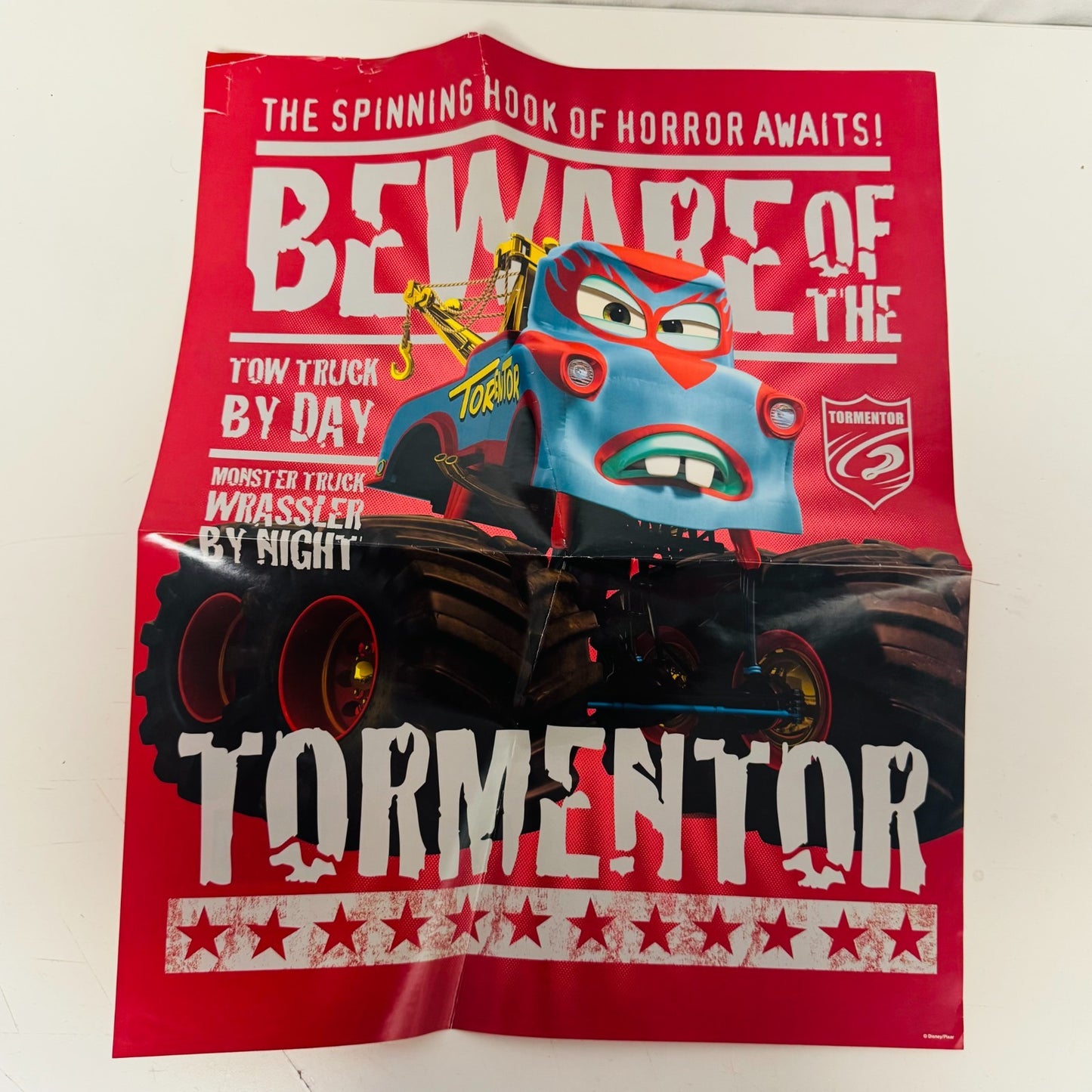 Disney Pixar Cars - THE TORMENTOR MONSTER TRUCK MATER POSTER Cars Toons 2010