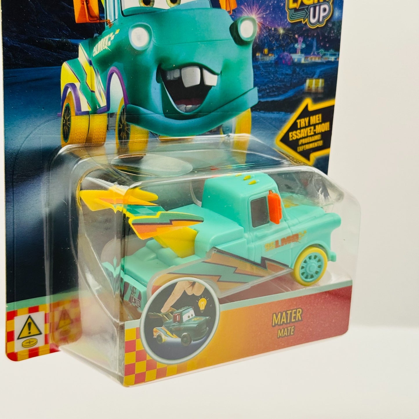 Disney Pixar Cars - RACE TO CELEBRATE LIGHT-UP MATER - 1:55 Scale
