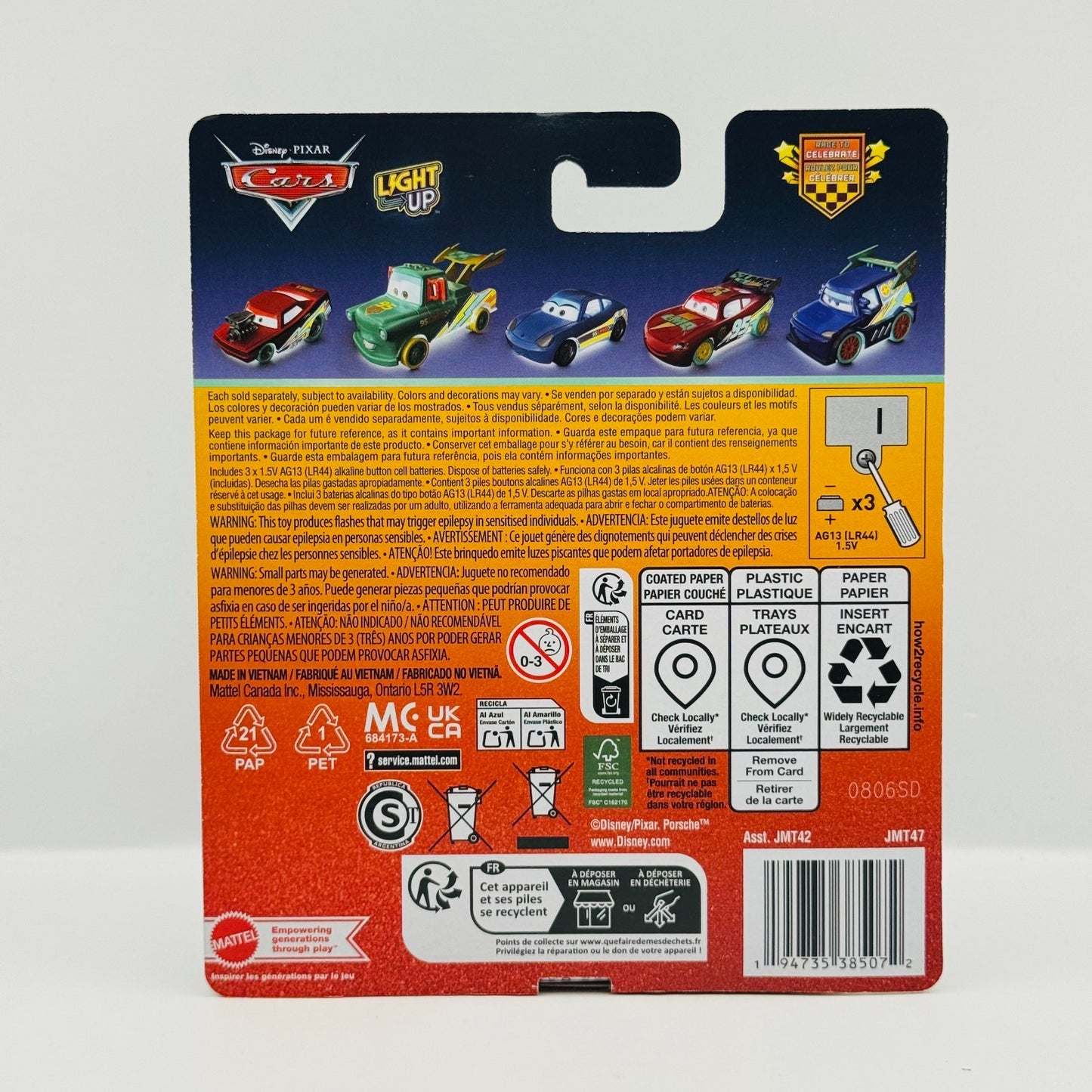 Disney Pixar Cars - RACE TO CELEBRATE LIGHT-UP WINGO - 1:55 Scale