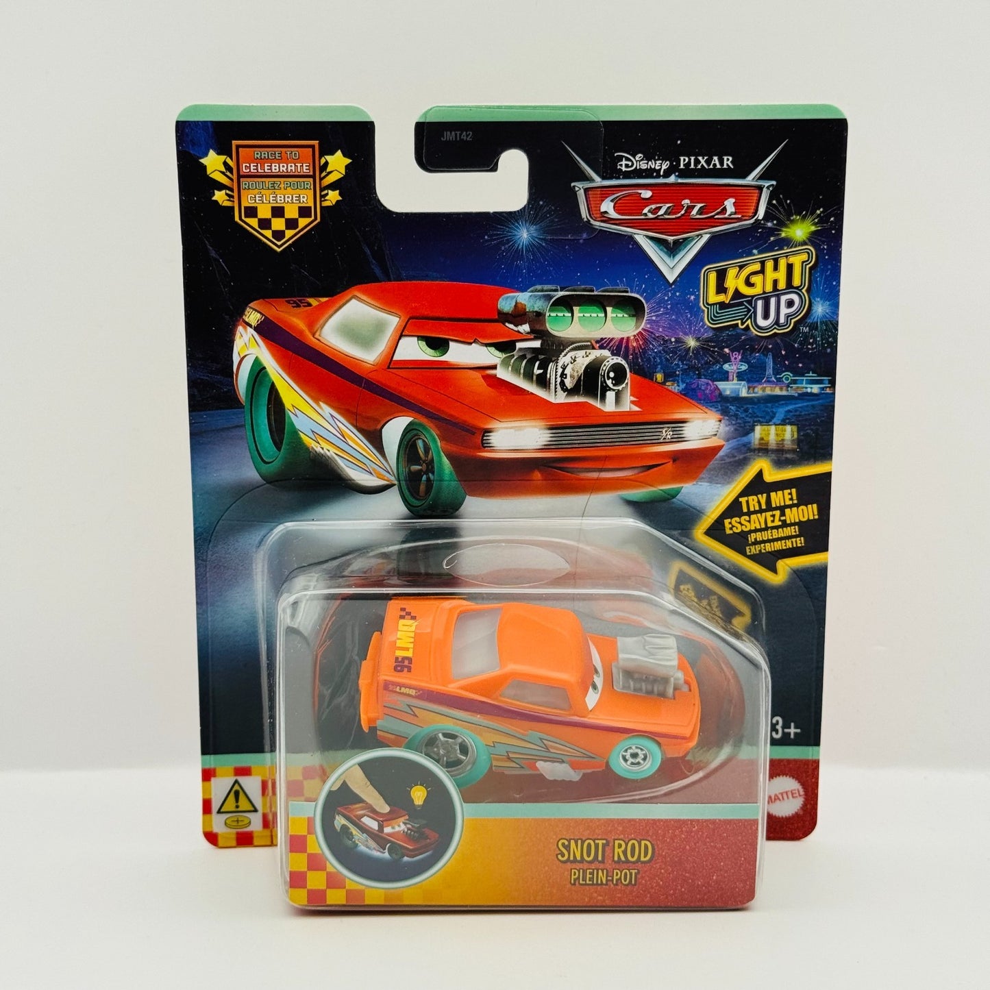 Disney Pixar Cars - RACE TO CELEBRATE LIGHT-UP SNOT ROD - 1:55 Scale