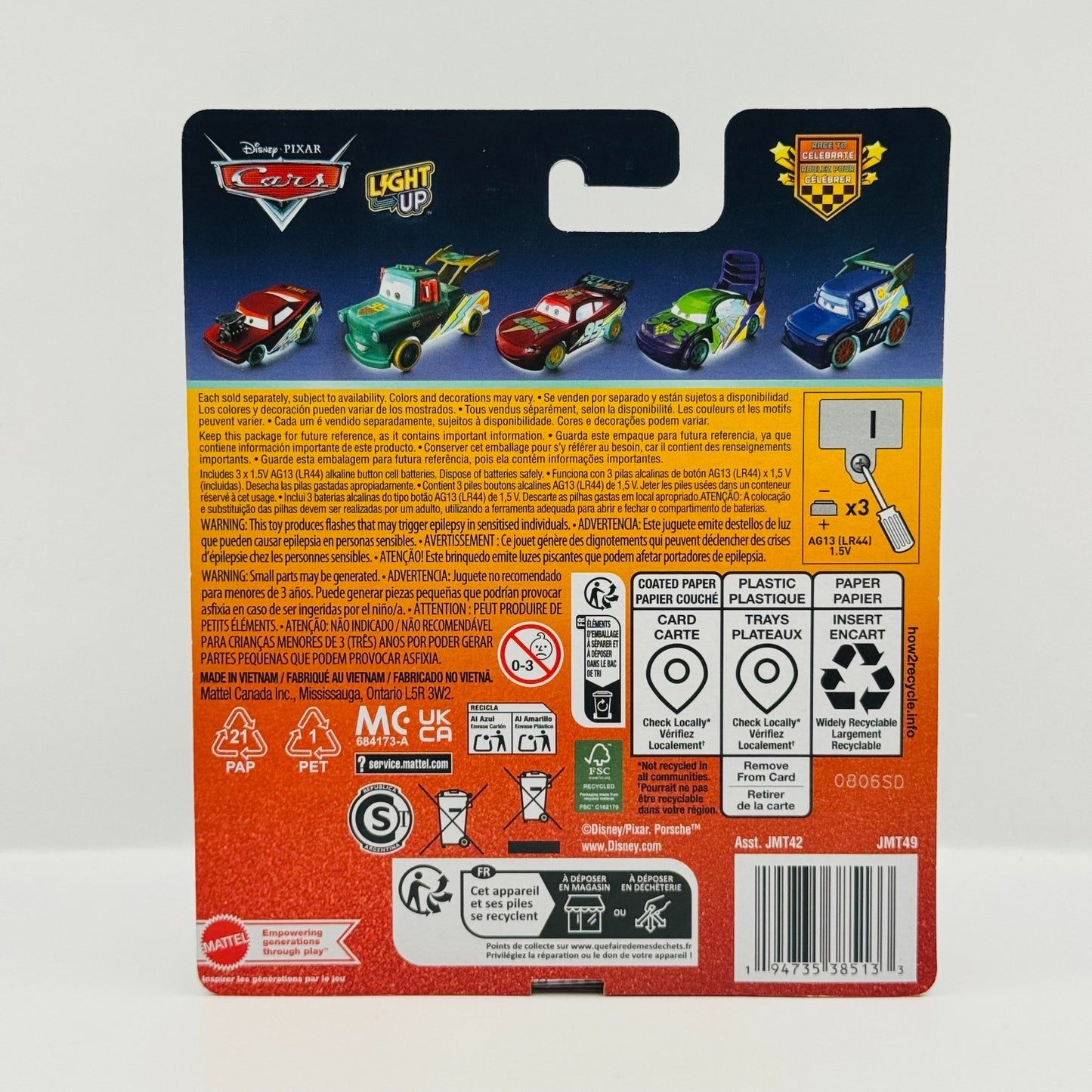 Disney Pixar Cars - RACE TO CELEBRATE LIGHT-UP SALLY - 1:55 Scale