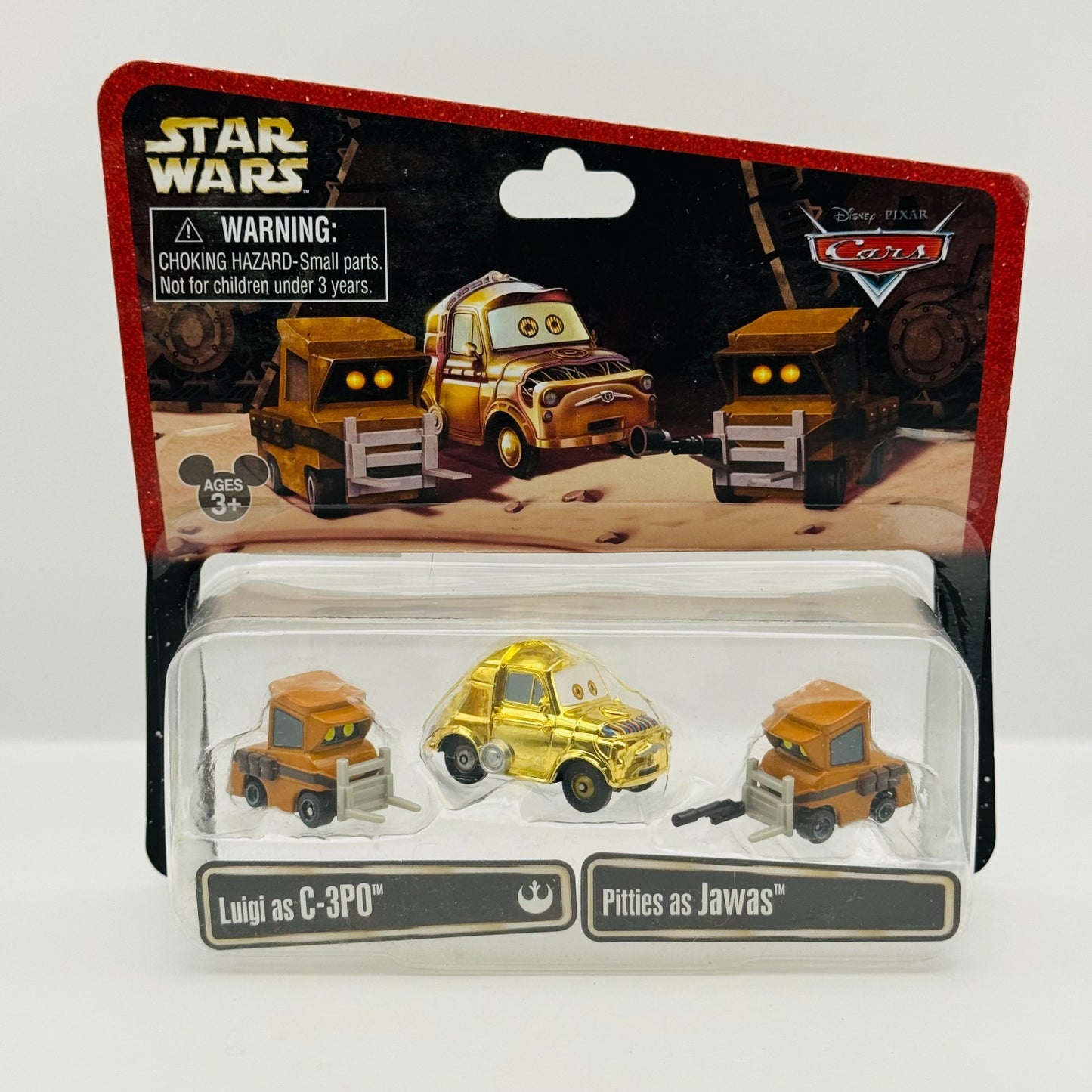 Disney Pixar Cars - STAR WARS LUIGI AS C-3PO & PITTIES AS JAWAS - 1:55 Diecast