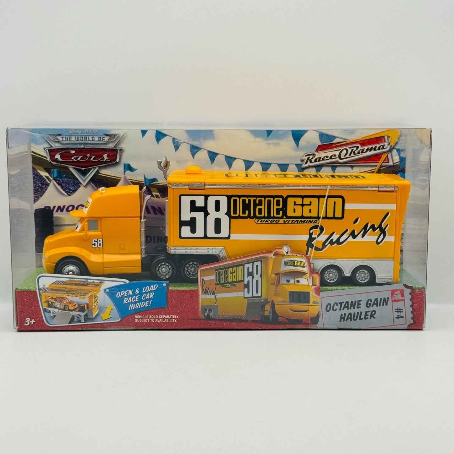 Disney Pixar Cars - OCTANE GAIN HAULER Truck & Trailer 2009 - 1:55 Diecast