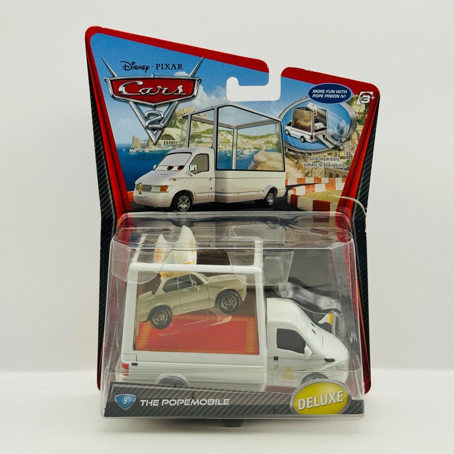 Disney Pixar Cars - THE POPEMOBILE Deluxe Cars 2 2011 - 1:55 Diecast