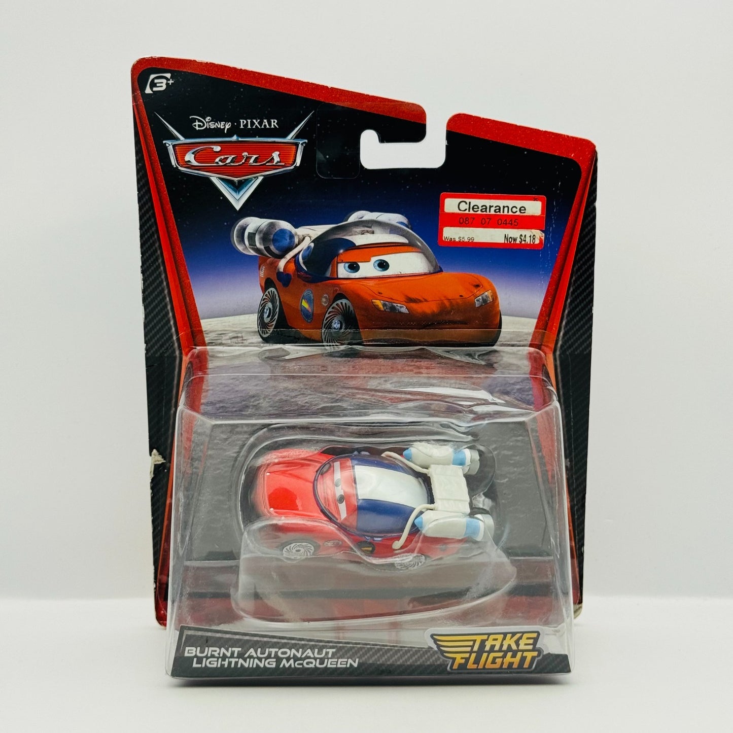 Disney Pixar Cars - BURNT AUTONAUT MCQUEEN Take Flight Moon Mater - 1:55 Diecast