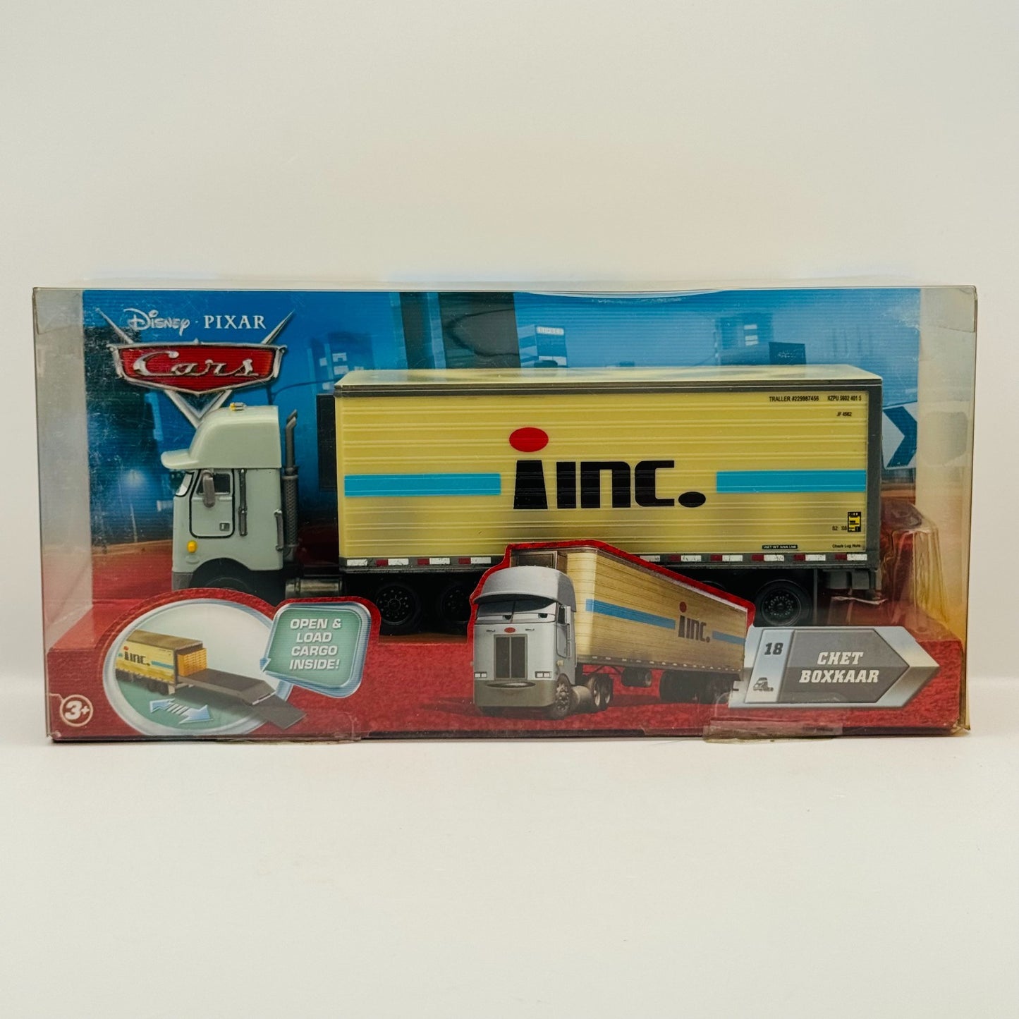 Disney Pixar Cars - CHET BOXXKARR BOXKAAR INC HAULER Truck 2010 - 1:55 Diecast