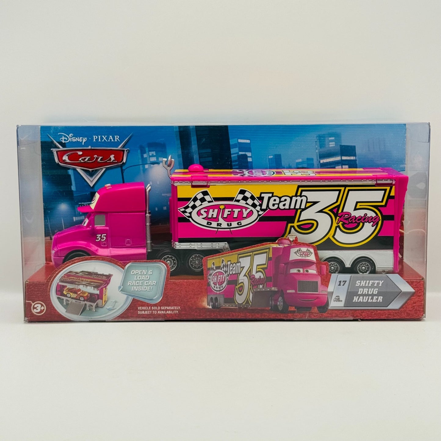 Disney Pixar Cars - SHIFTY DRUG HAULER Truck & Trailer 2010 - 1:55 Diecast
