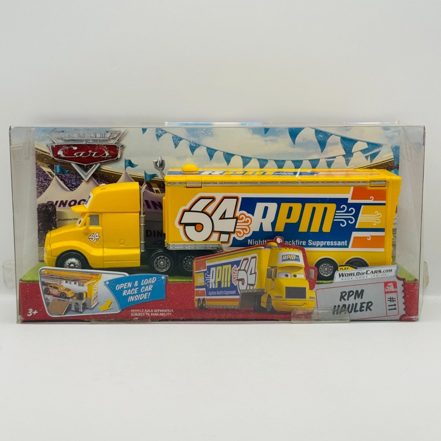 Disney Pixar Cars - RPM HAULER Truck & Trailer 2009 - 1:55 Diecast