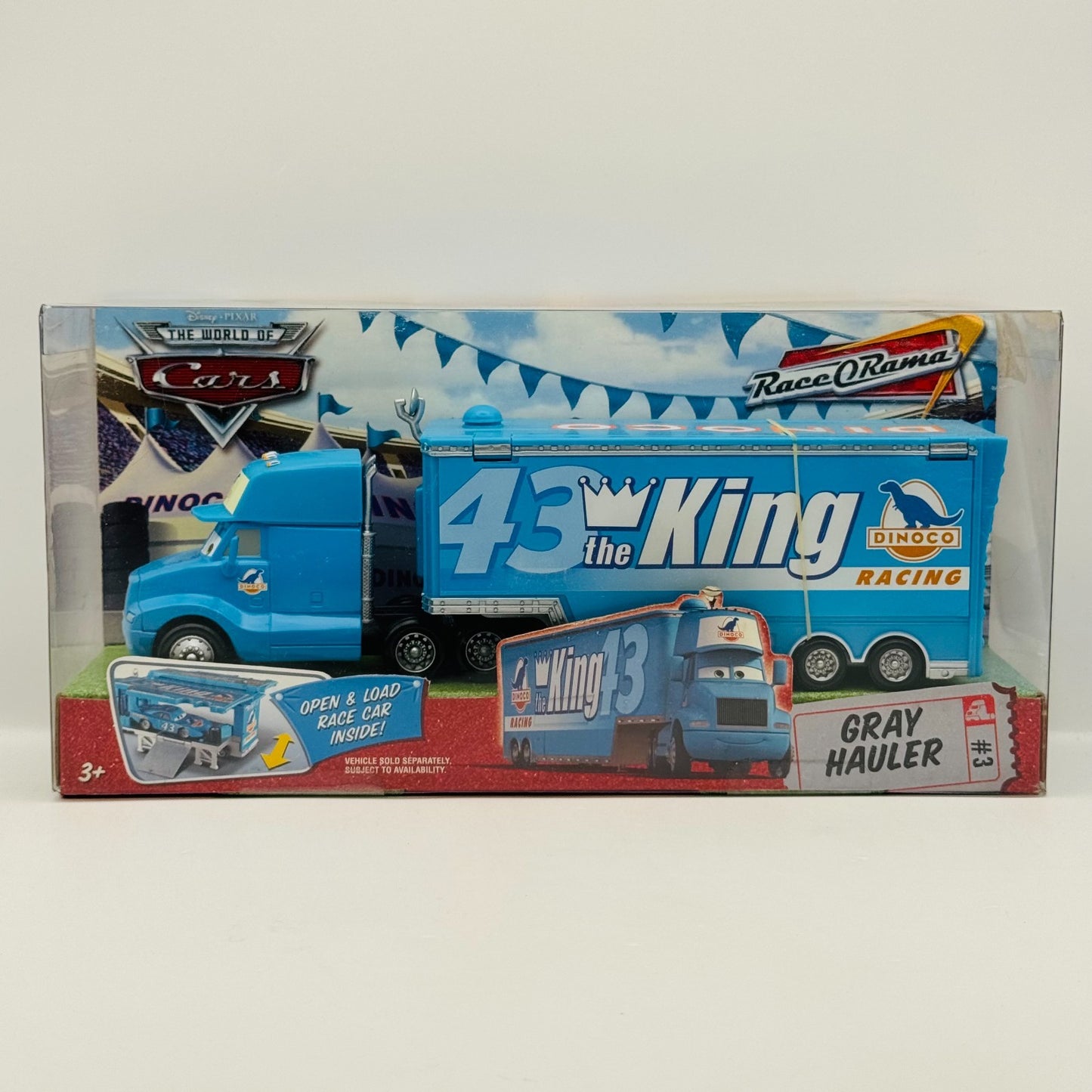 Disney Pixar Cars - DINOCO THE KING GRAY HAULER Truck & Trailer - 1:55 Diecast