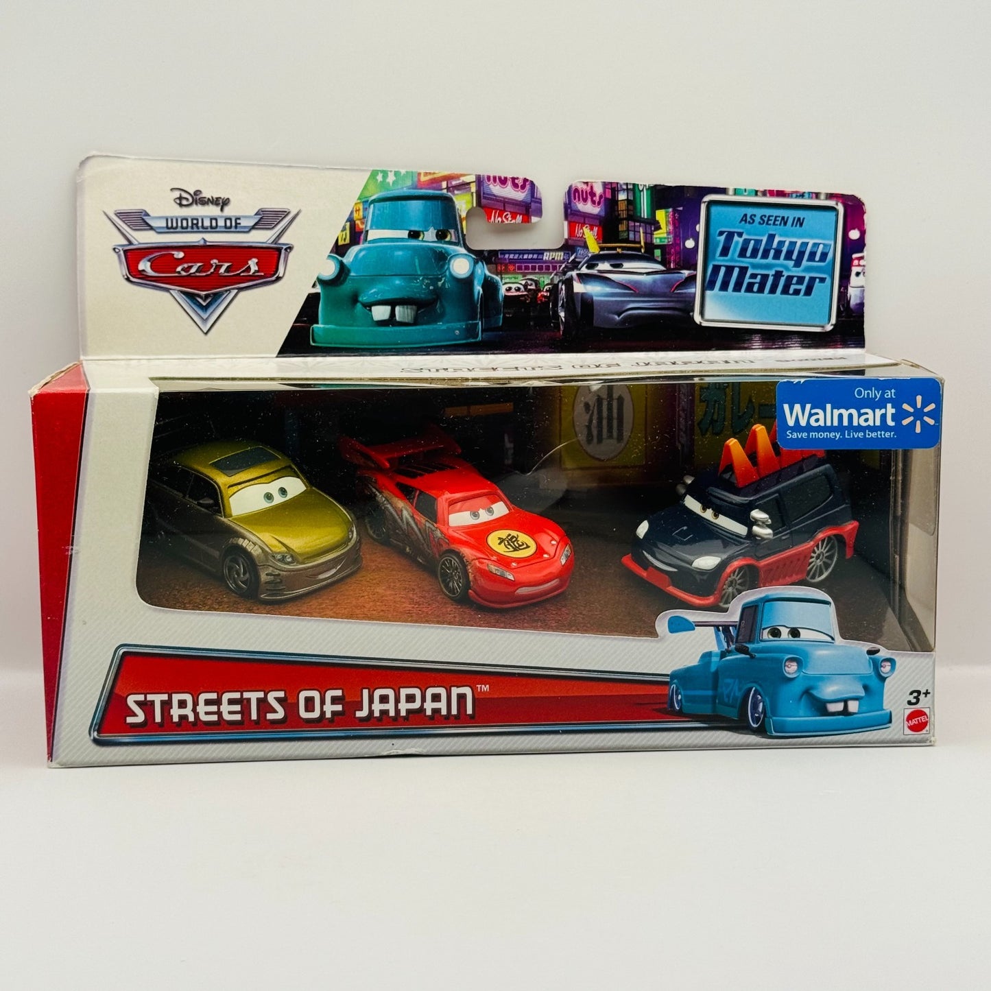 Disney Pixar Cars - STREETS OF JAPAN 3PK TOKYO MATER DRAGON MCQUEEN 1:55 Diecast