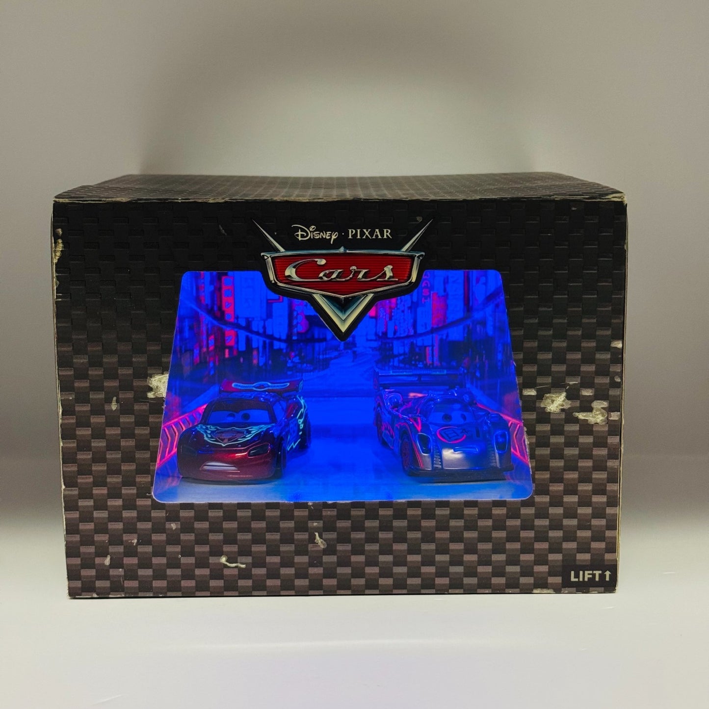 Disney Pixar Cars SDCC COMIC CON LIGHT-UP NEON RACERS MCQUEEN & SHU 1:55 Diecast