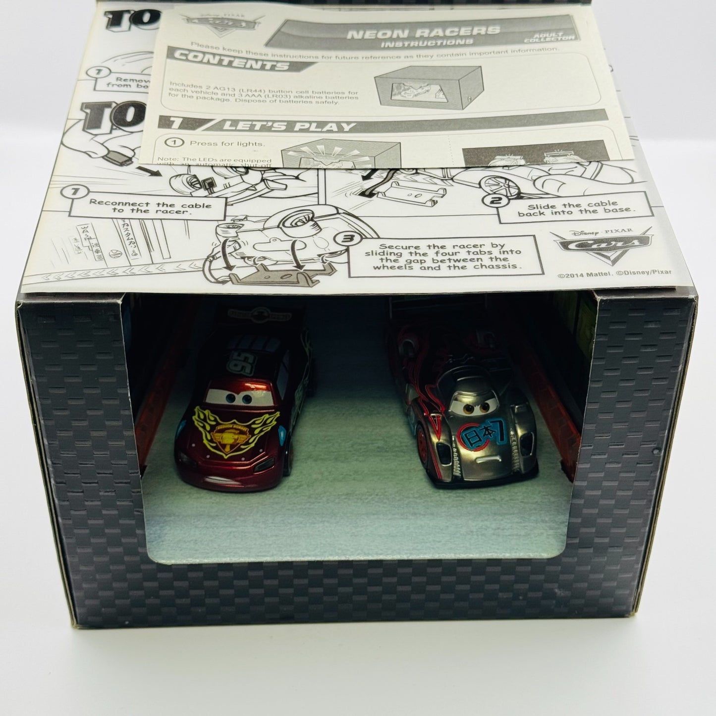 Disney Pixar Cars SDCC COMIC CON LIGHT-UP NEON RACERS MCQUEEN & SHU 1:55 Diecast