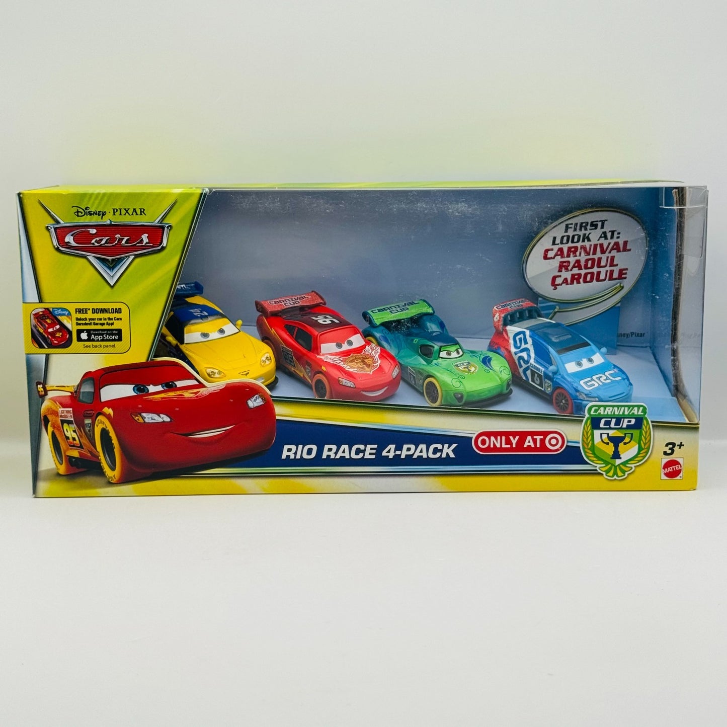 Disney Pixar Cars - RIO RACE 4-PK CARNIVAL CUP RACERS RAOUL CARLA - 1:55 Diecast