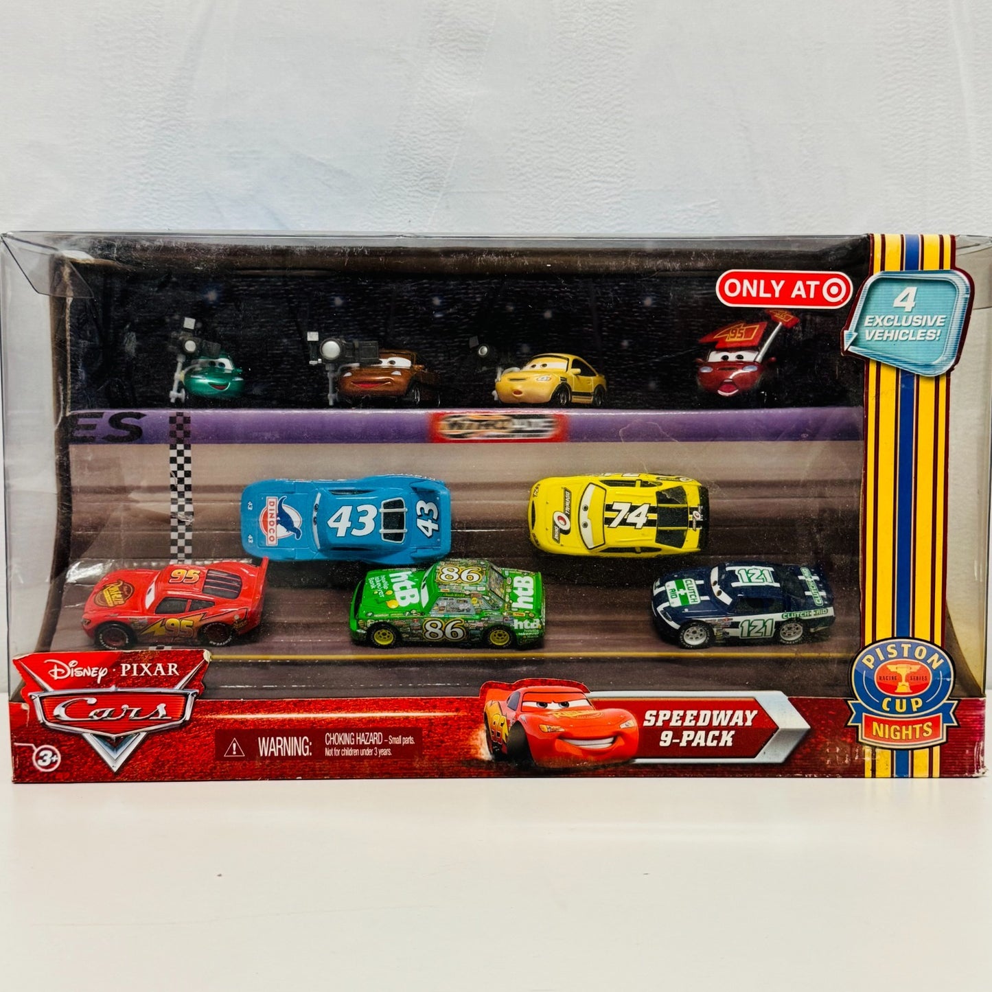 Disney Pixar Cars - SPEEDWAY 9-PACK SLIDER SIDEWALL SHINE CHICK - 1:55 Diecast