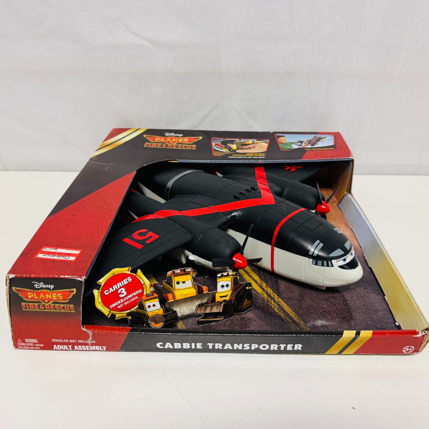 Disney Planes & Pixar Cars - CABBIE MCHALE TRANSPORTER Fire & Rescue -1:55 Scale