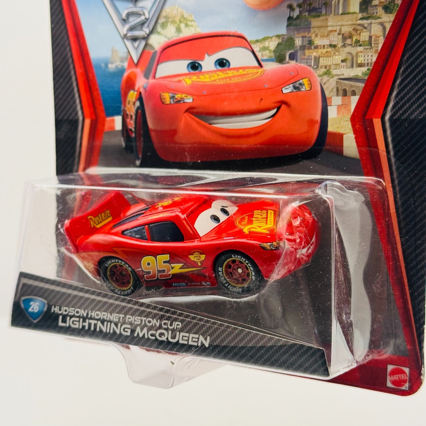 Disney Pixar Cars - HHPC HUDSON HORNET PISTON CUP MCQUEEN Cars 2 - 1:55 Diecast