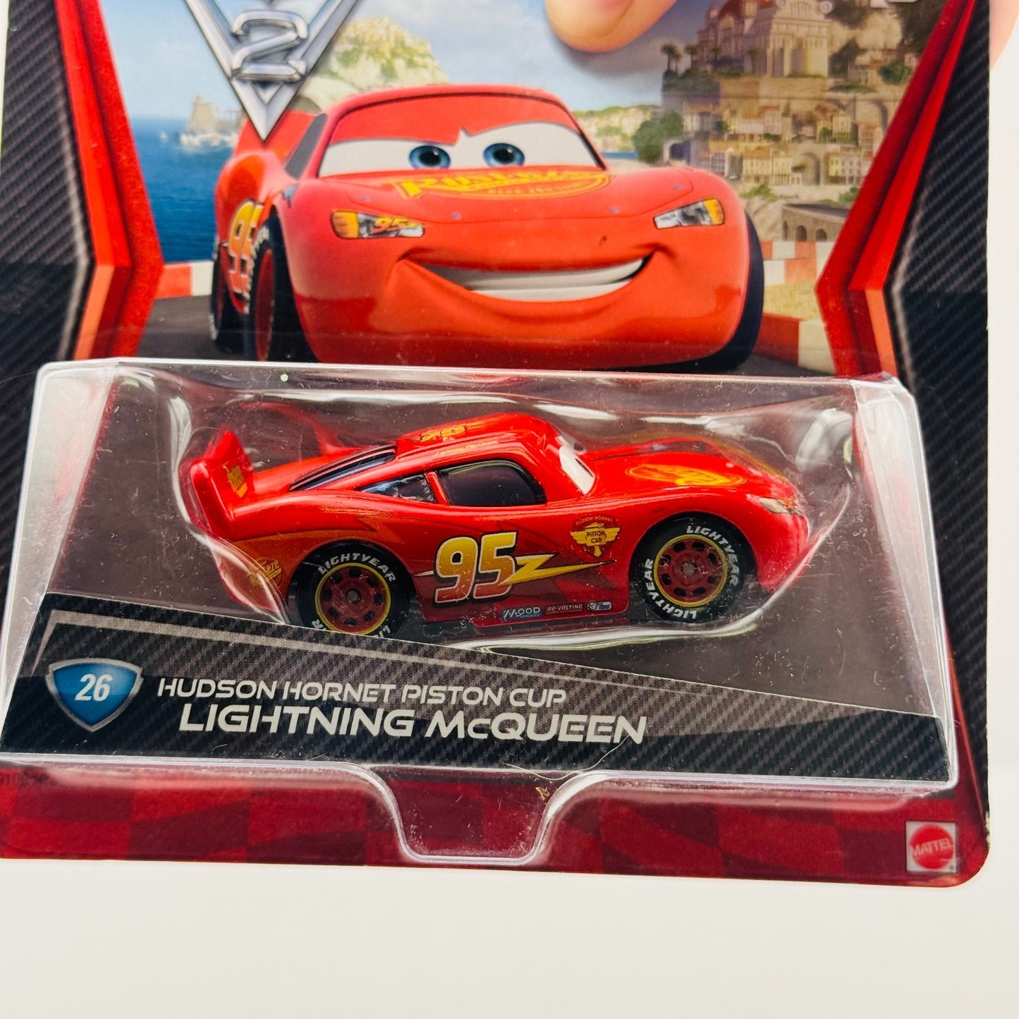 Disney Pixar Cars - HHPC HUDSON HORNET PISTON CUP MCQUEEN Cars 2 - 1:55 Diecast
