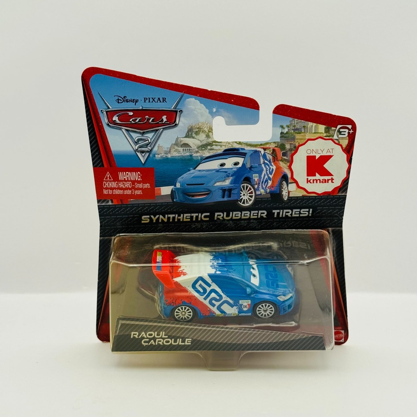Disney Pixar Cars - RAOUL CAROULE RUBBER TIRES Cars 2 2011 - 1:55 Diecast