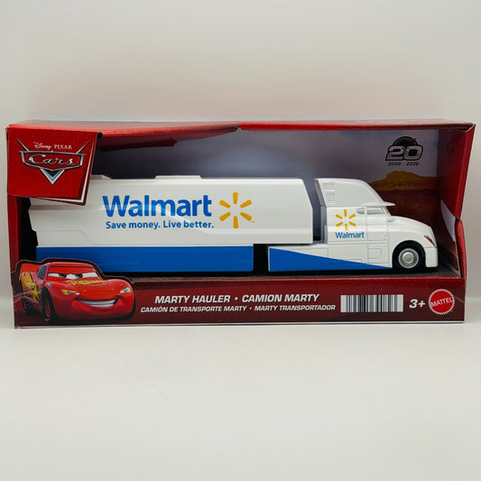 Disney Pixar Cars - WALMART MARTY HAULER COLLECTION Truck & Trailer 1:55 Diecast