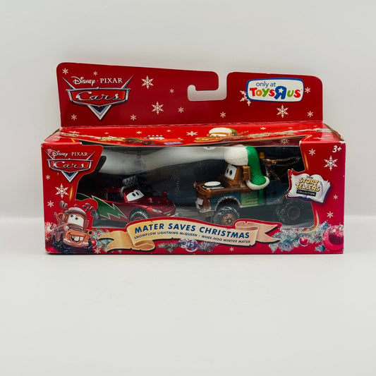 Disney Pixar Cars - MATER SAVES CHRISTMAS SNOWPLOW MCQUEEN WHEE-HOO 1:55 Diecast