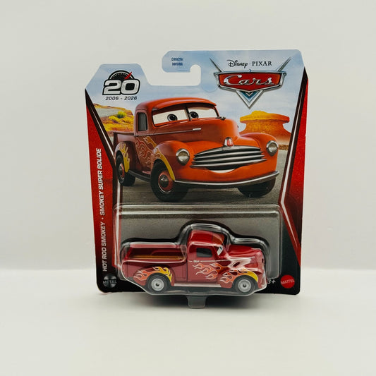 Disney Pixar Cars - HOT ROD SMOKEY WITH FLAMES 20TH 2026 - 1:55 Diecast