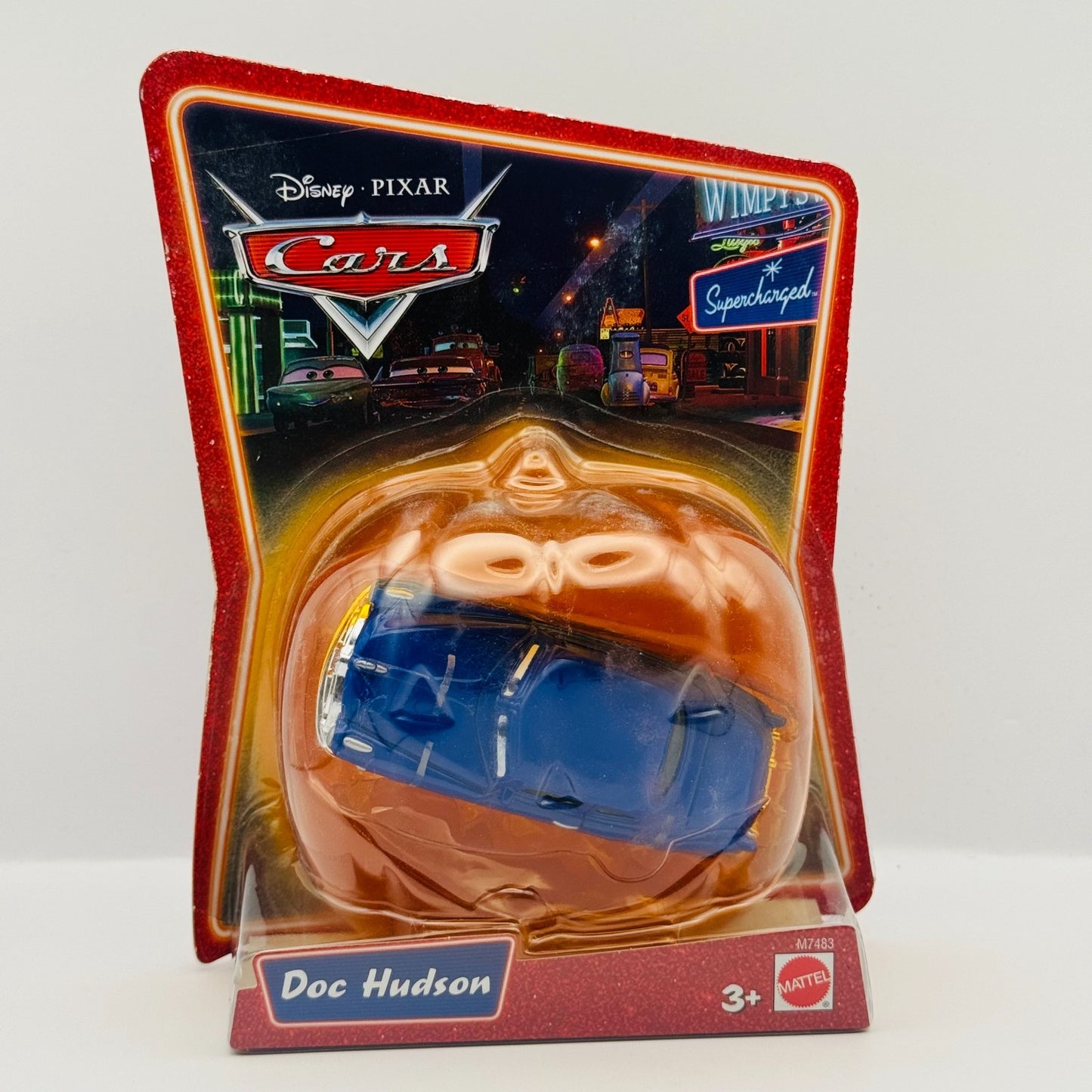 Disney Pixar Cars - DOC HUDSON HALLOWEEN PUMPKIN Supercharged - 1:55 Diecast