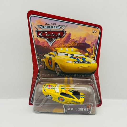Disney Pixar Cars - CHARLIE CHECKER PACE CAR World of Cars 2008 - 1:55 Diecast