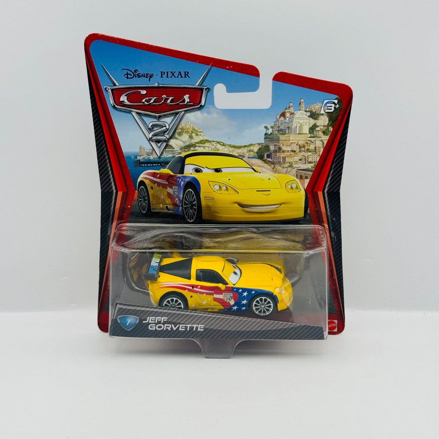Disney Pixar Cars - JEFF GORVETTE (CORVETTE) Cars 2 2011 - 1:55 Diecast