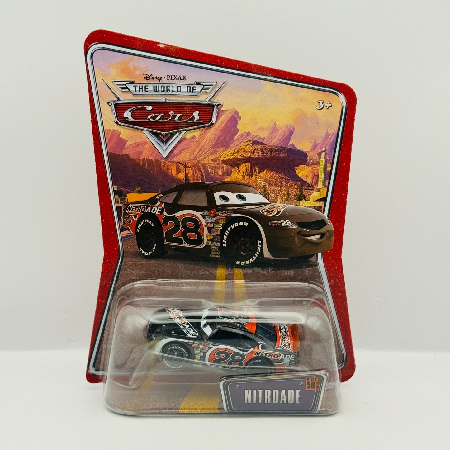 Disney Pixar Cars - NITROADE NO.28 AIKEN AXLER World Of Cars 2008 - 1:55 Diecast