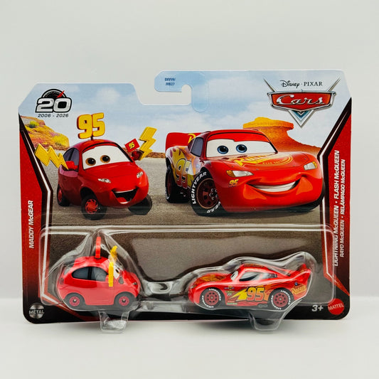 Disney Pixar Cars - MADDY MCGEAR & CARS 3 MCQUEEN 20TH 2026 - 1:55 Diecast
