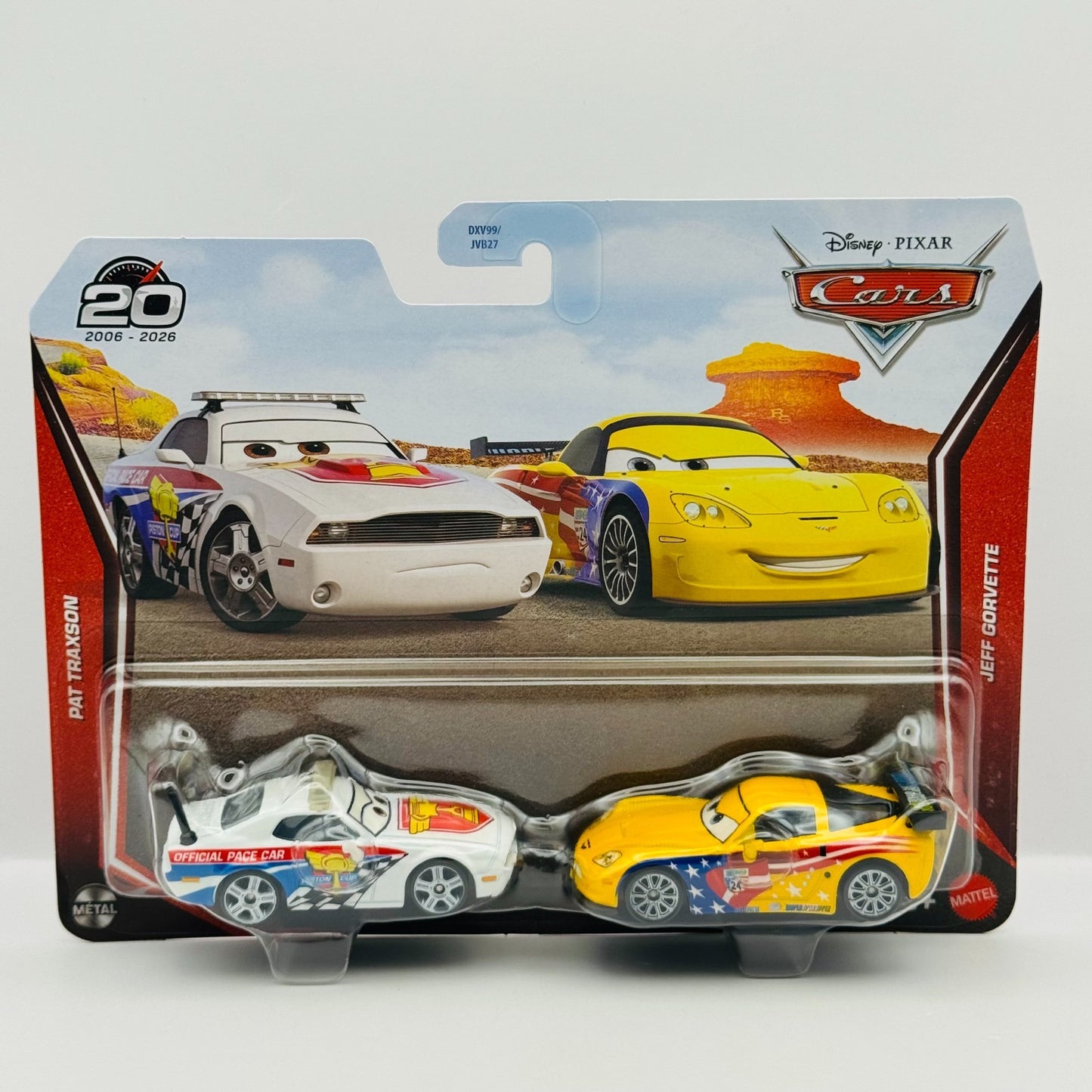 Disney Pixar Cars - PAT TRAXSON & JEFF GORVETTE WGP 20TH 2026 - 1:55 Diecast