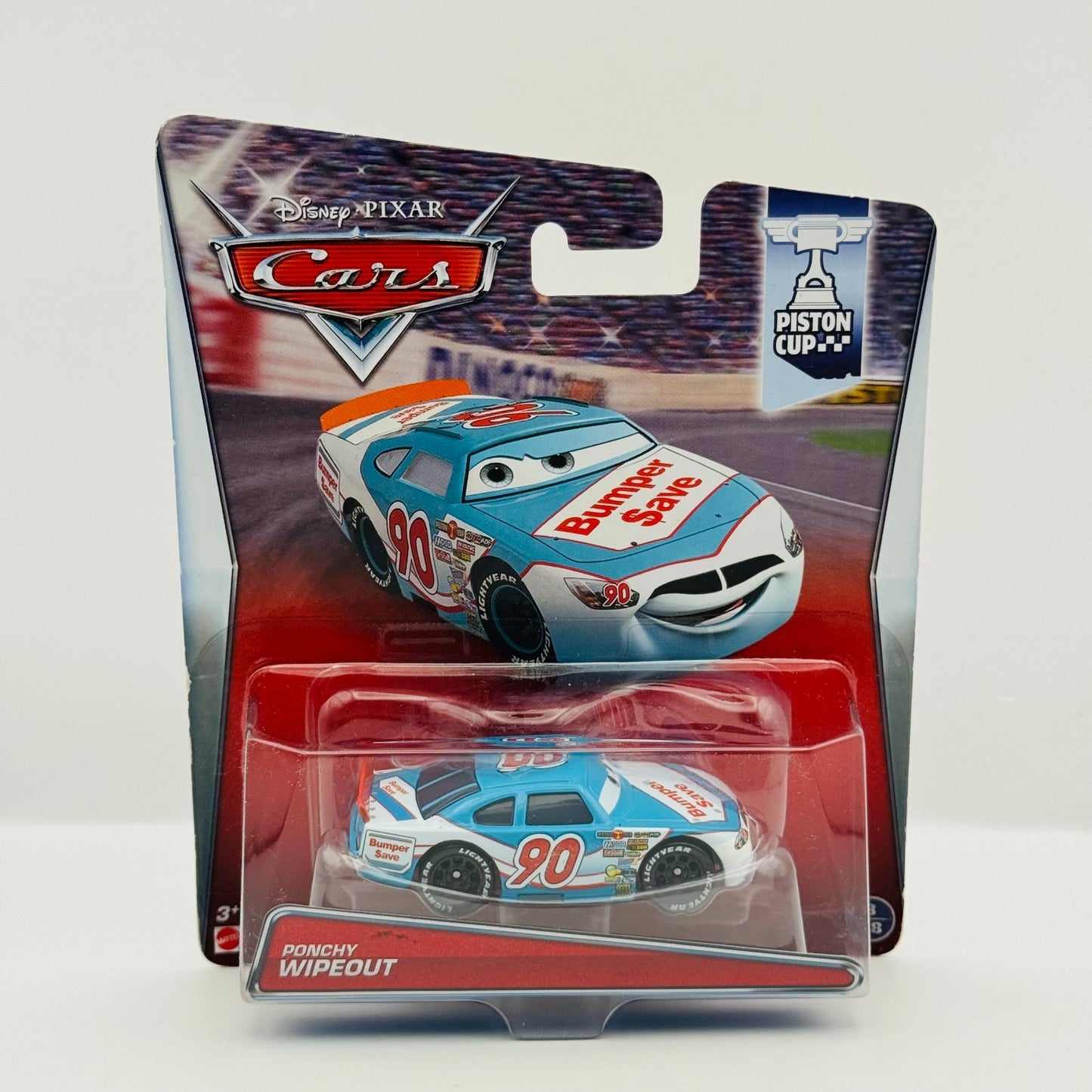 Disney Pixar Cars - BUMPER SAVE PONCHY WIPEOUT Piston Cup 2015 - 1:55 Diecast