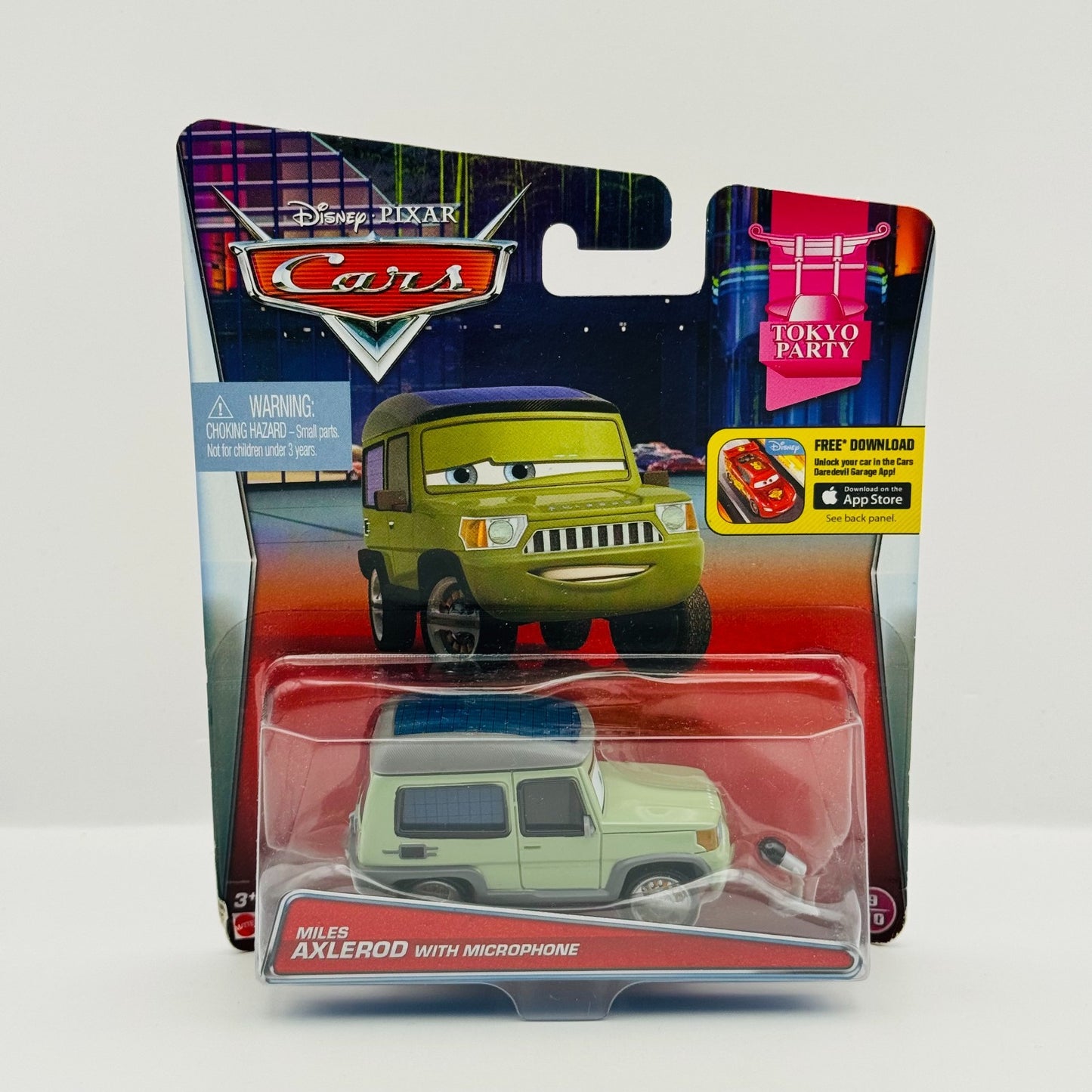 Disney Pixar Cars - MILES AXLEROD WITH MICROPHONE Tokyo Party 2015 -1:55 Diecast