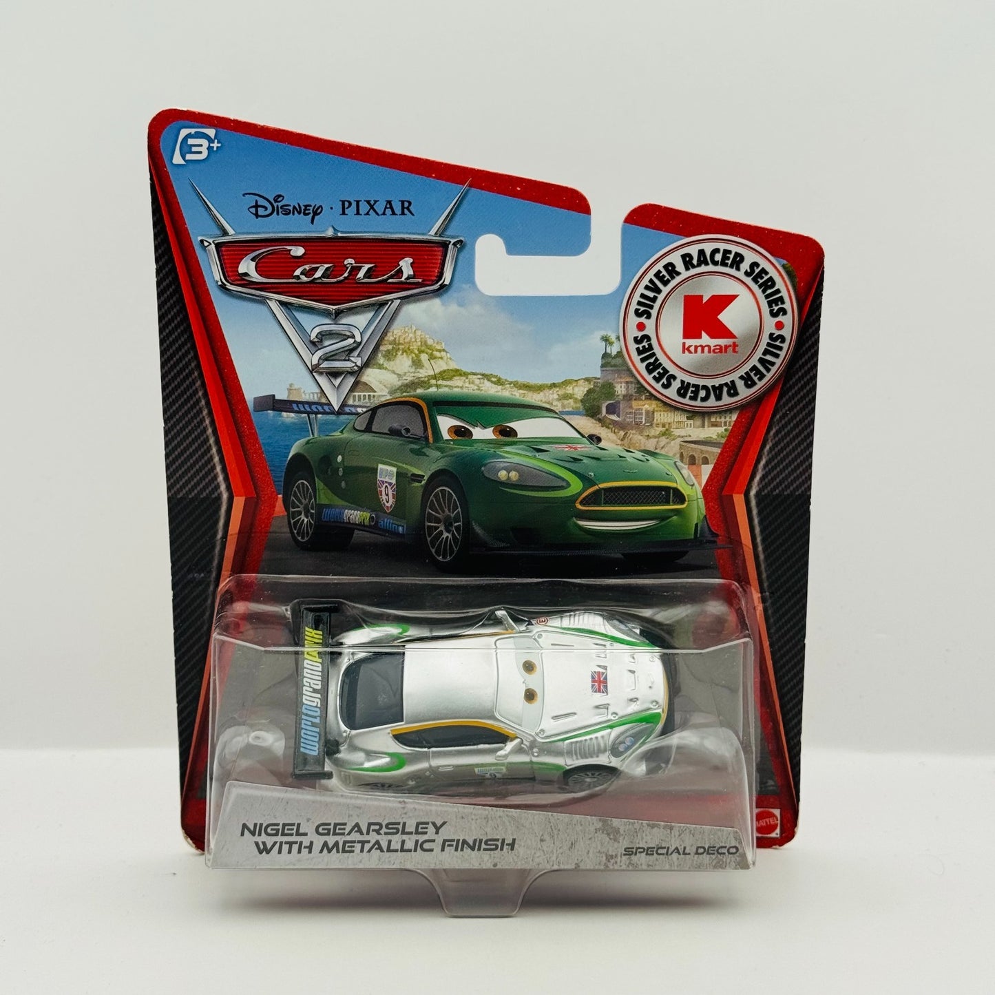 Disney Pixar Cars - SILVER NIGEL GEARSLEY WITH METALLIC FINISH 2012 1:55 Diecast