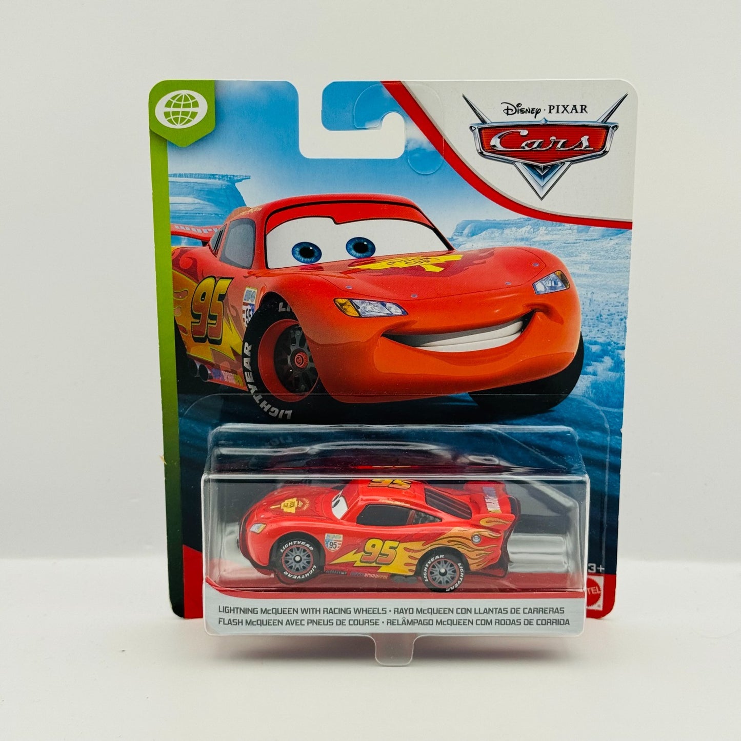 Disney Pixar Cars - WGP MCQUEEN WITH RACING WHEELS 2019 Blue Desert 1:55 Diecast