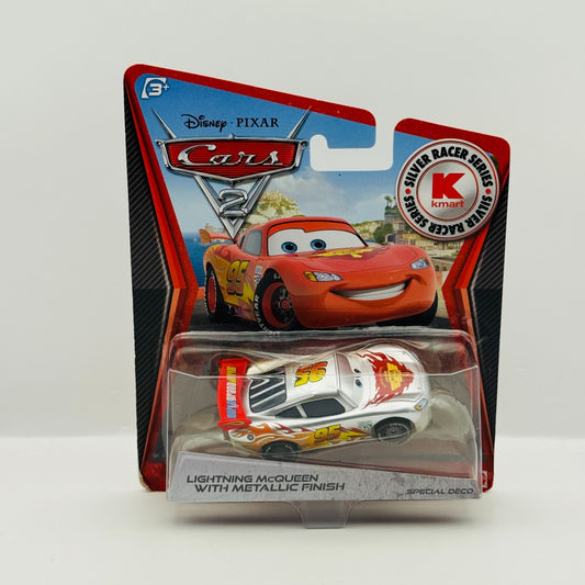 Disney Pixar Cars - SILVER LIGHTNING MCQUEEN WITH METALLIC FINISH 1:55 Diecast