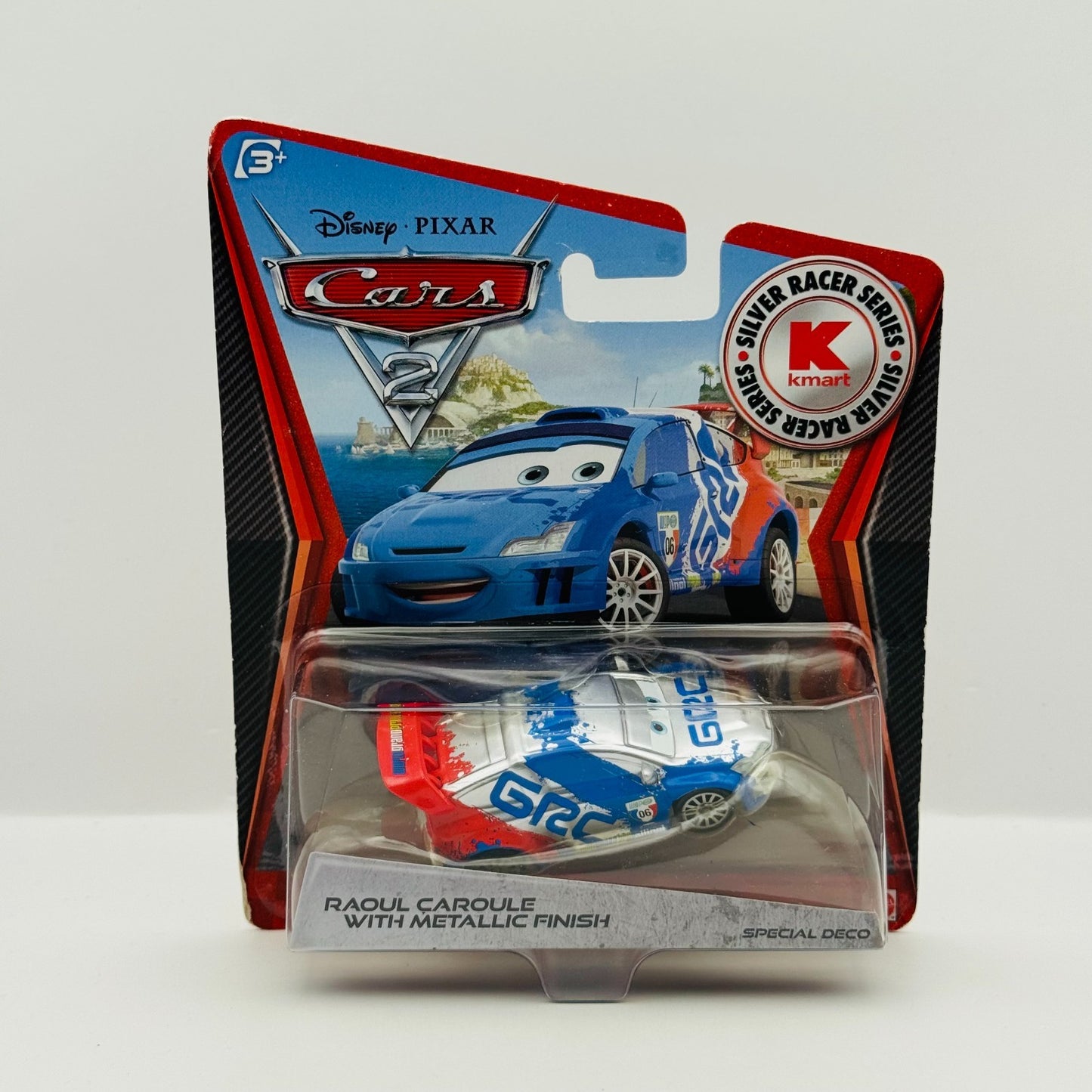 Disney Pixar Cars - SILVER RAOUL CAROULE WITH METALLIC FINISH 2012- 1:55 Diecast