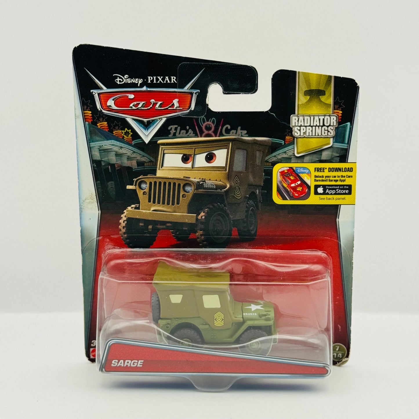 Disney Pixar Cars - SARGE [Jeep] Radiator Springs 2016 - 1:55 Diecast