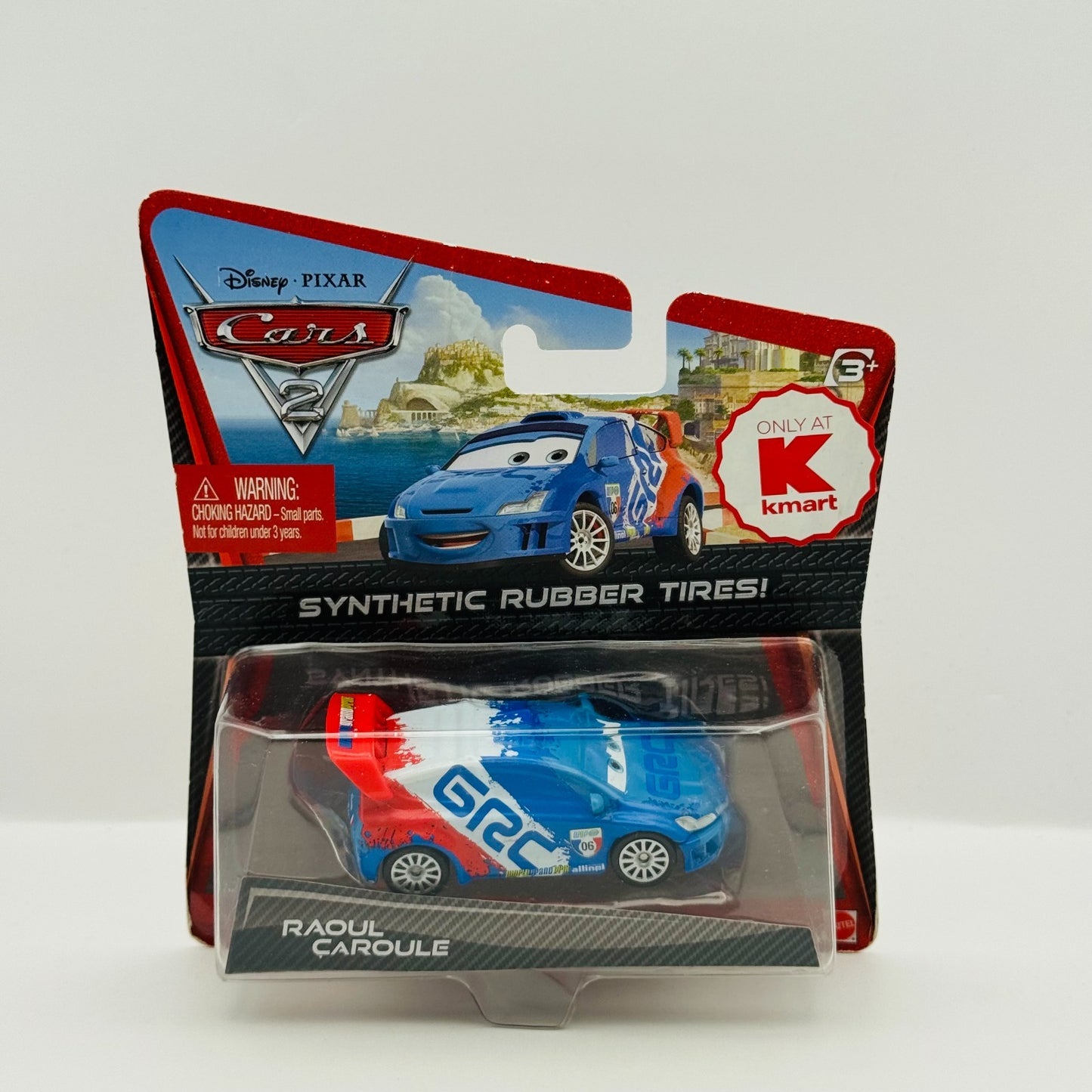 Disney Pixar Cars - RAOUL CAROULE RUBBER TIRES Cars 2 2011 - 1:55 Diecast
