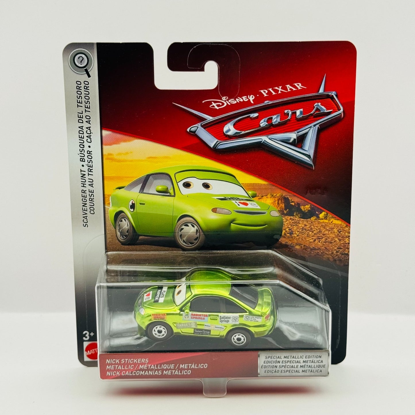 Disney Pixar Cars - METALLIC NICK STICKERS Scavenger Hunt 2018 - 1:55 Diecast