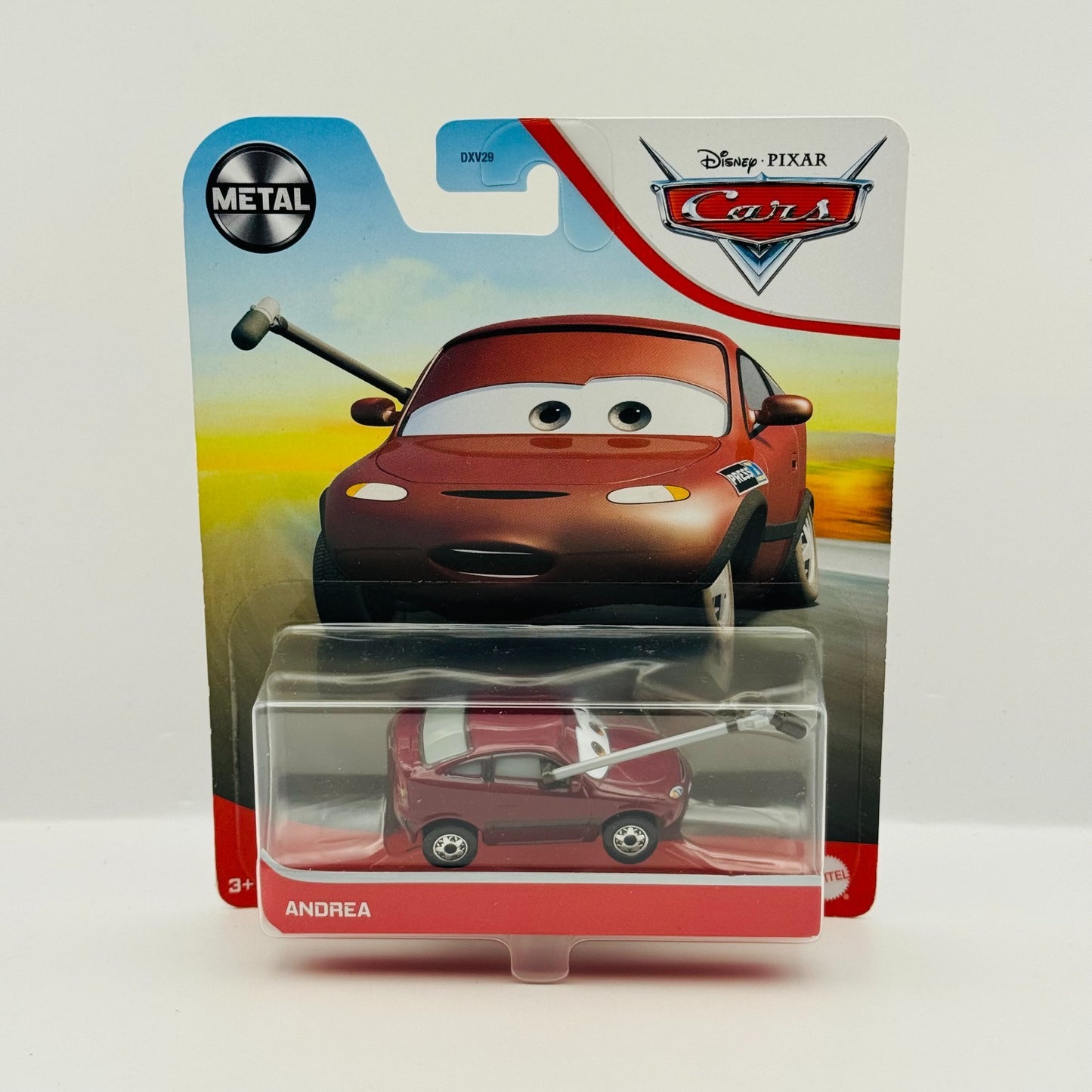 Disney Pixar Cars - ANDREA Piston Cup Reporter 2021 - 1:55 Diecast