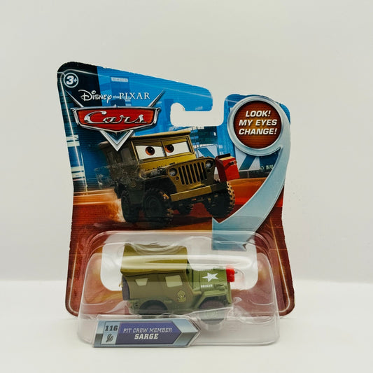 Disney Pixar Cars - LENTICULAR PIT CREW MEMBER SARGE Eyes Change - 1:55 Diecast