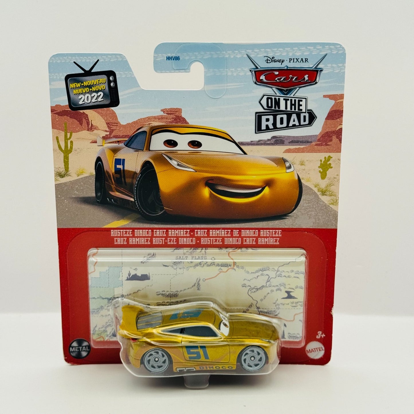 Disney Pixar Cars - RUSTEZE DINOCO CRUZ RAMIREZ On The Road 2022 - 1:55 Diecast