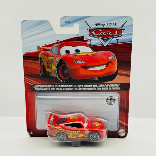 Disney Pixar Cars - CARS 2 WGP LIGHTNING MCQUEEN WITH RACING WHEELS 1:55 Diecas